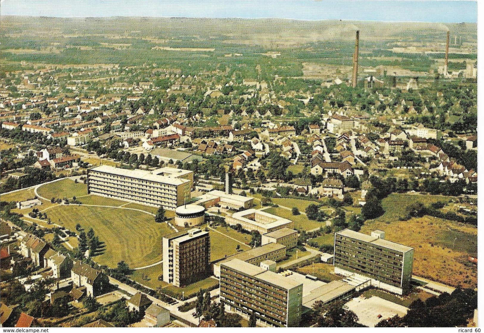 Cpsm Marl, Posttamt Und Marienhospital, Vue Aérienne - Marl