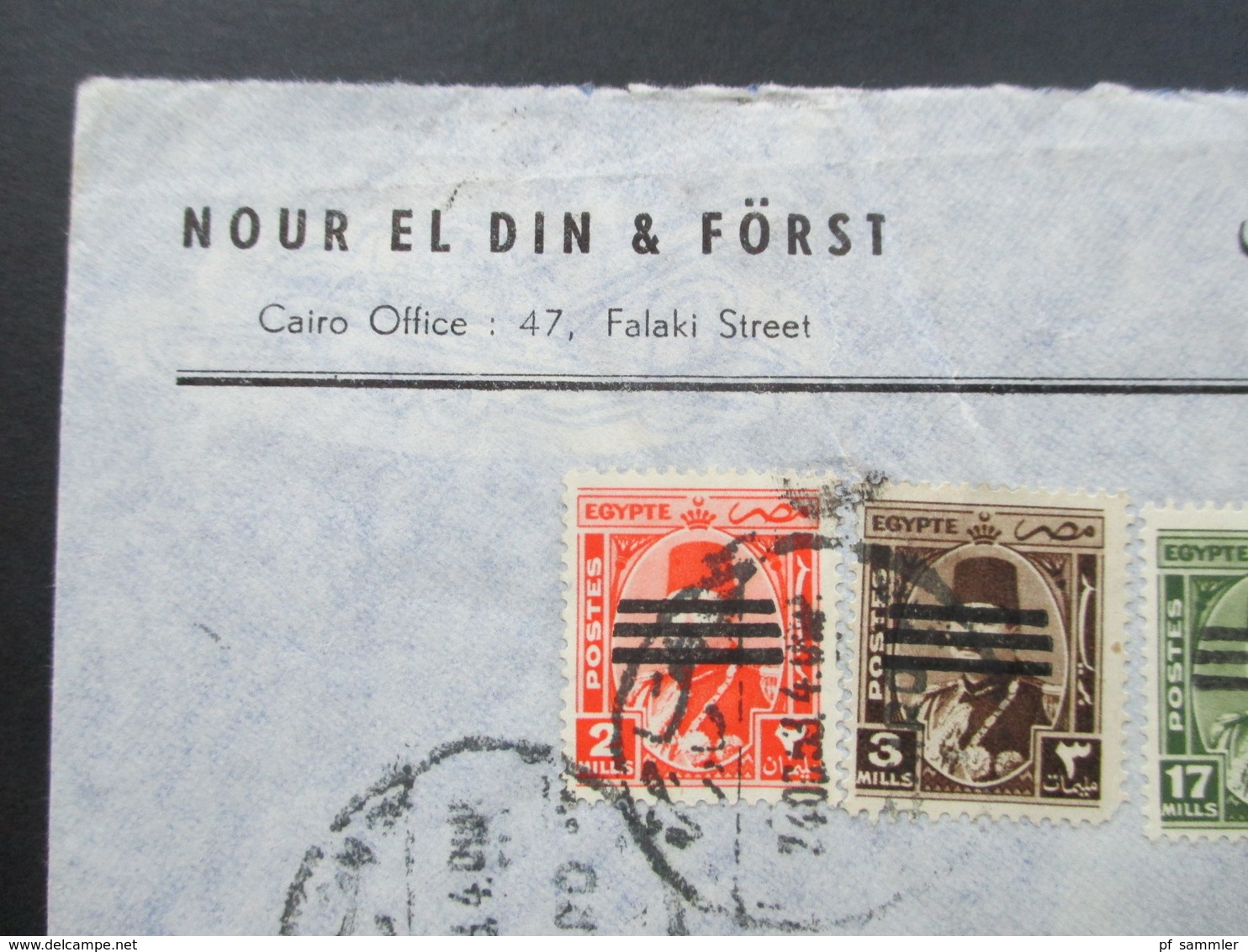 Ägypten 1963 ?! Luftpost / Air Mail Absender Nour El Din & Först Cairo. Condux Werk Wolfgang Bei Hanau - Cartas & Documentos