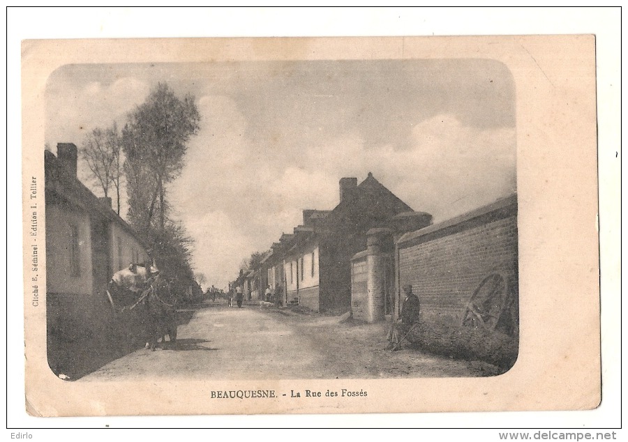 *** 80  ***  BEAUQUESNE  La Rue Des Fontaines - écrite TTB - Beauquesne