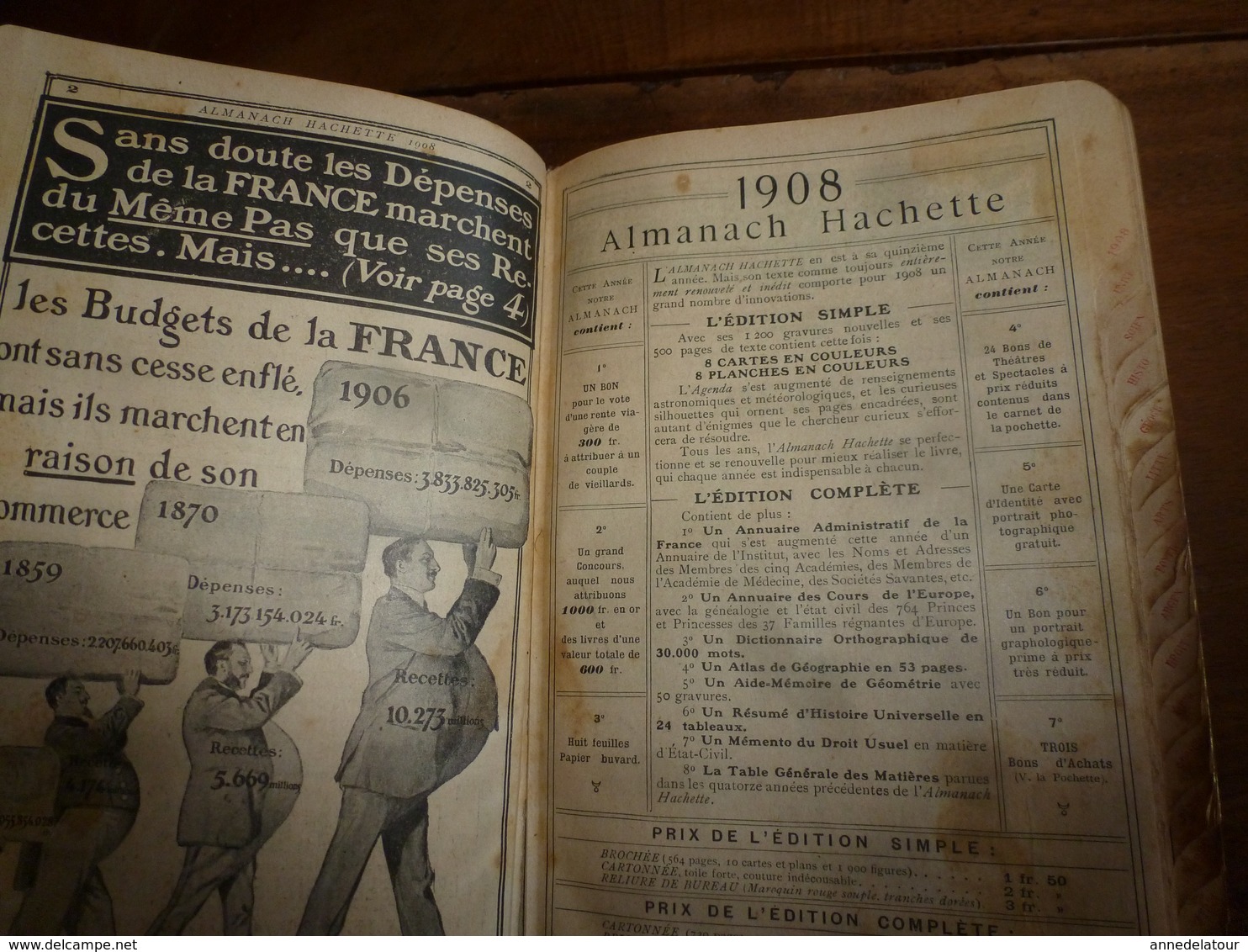 1908 Maroc;Champignons;Nuisibles à la vigne(édit. luxe) ALMANACH HACHETTE(Encyclopédie Populaire de la Vie Pratique) etc