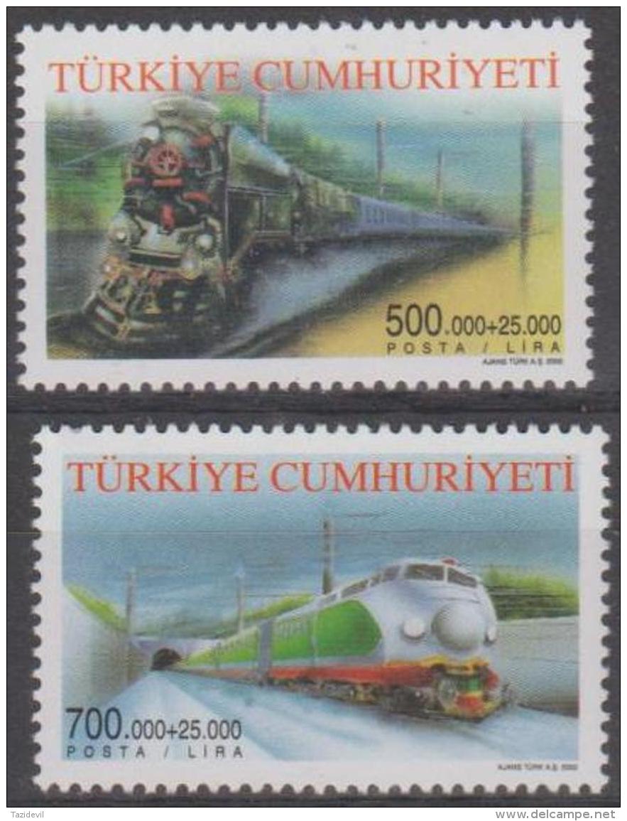 TURKEY - 2002 Trains. Scott B270-271. MNH ** - Neufs