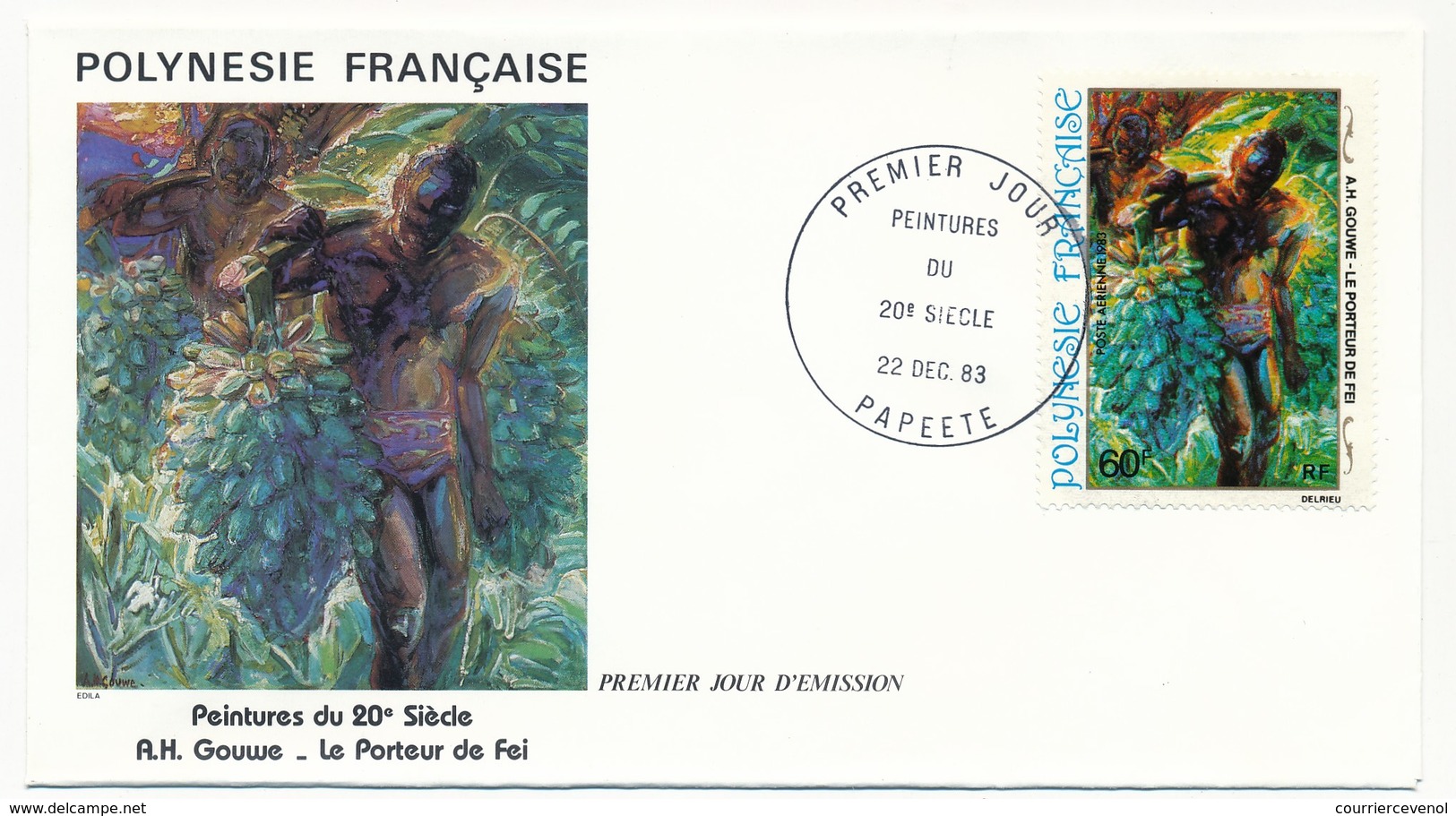 POLYNESIE FRANCAISE - 4 FDC - Peintures Du 20eme Siècle - 22 Dec 1983 - Papeete - FDC