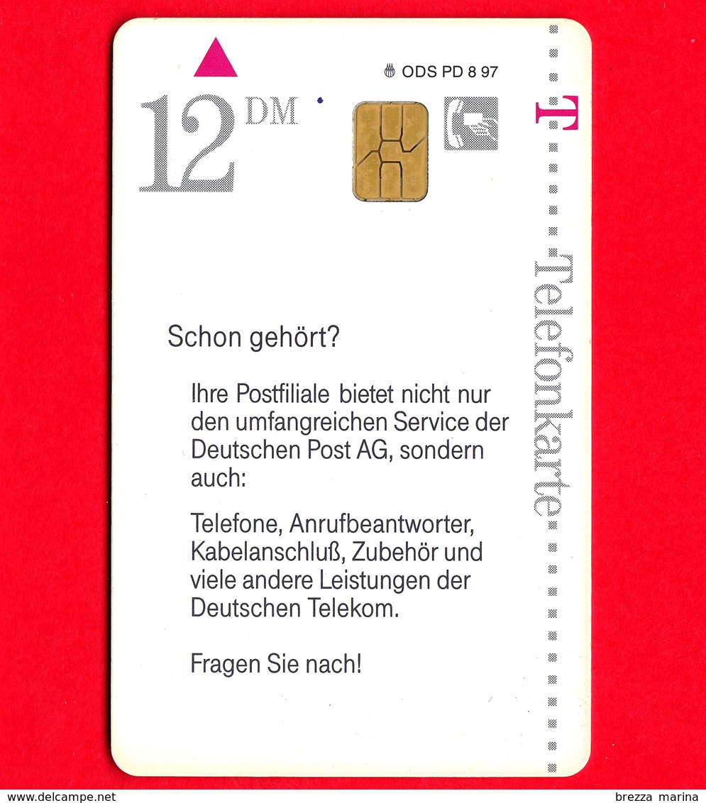 GERMANIA - Scheda Telefonica - Usata - 1997 - Postfiliale - Schon Gehort? - Chip (PD) - ODS - 12 DM - Em. 1997-8 - GSM, Voorafbetaald & Herlaadbare Kaarten