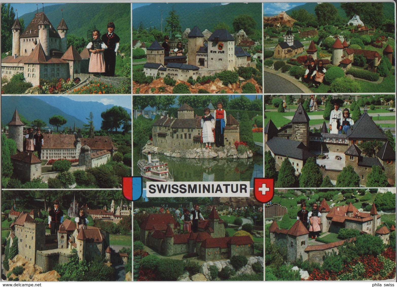 Swissminiatur Melide - Thun, Burgdorf, Pruntrut, Chillon, Kyburg, Lenzburg, Colombier, Gruyeres - Melide