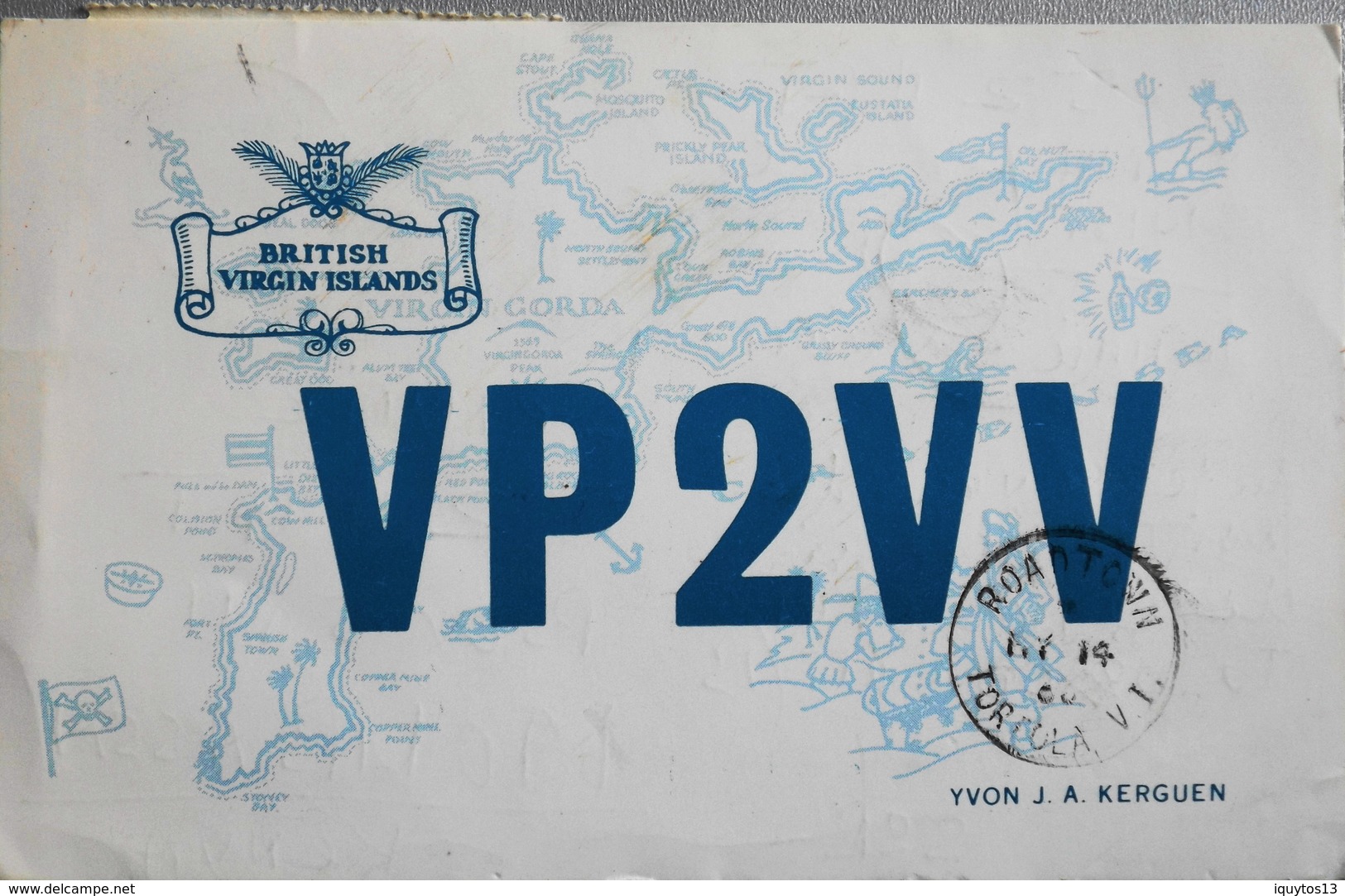 CP. Air Mail - Virgin Islands  Radio Amateur Telecommunication - LENNIE 524 GT - Tampon Virgin Gorda 1966 - TBE - Jungferninseln, Britische