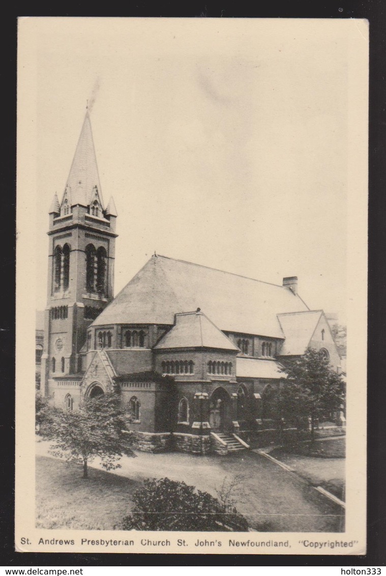 NEWFOUNDLAND - St Andrew's Presbyterian Church St John's - 1950s - Unused - St. John's