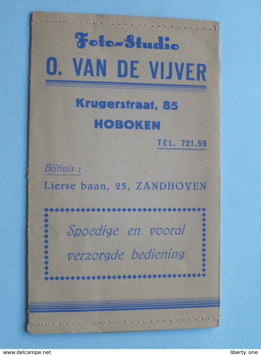 Foto Studio O. VAN DE VIJVER ( Mapje ) Krugerstraat HOBOKEN & Zandhoven > Anno 19?? ( Zie/voir Photo ) ! - Matériel & Accessoires