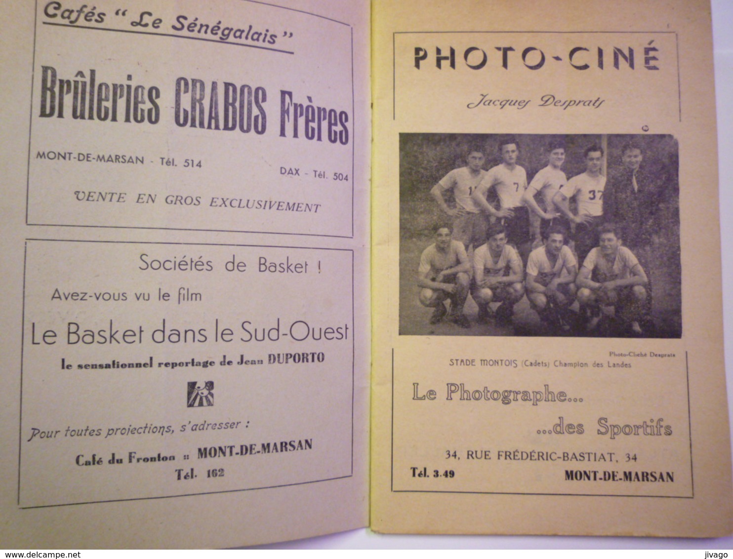 Féd. Française De  BASKET BALL  Comité Des LANDES  SAISON  1953 - 54  (Annuaire / CALENDRIERS...)  X - Other & Unclassified