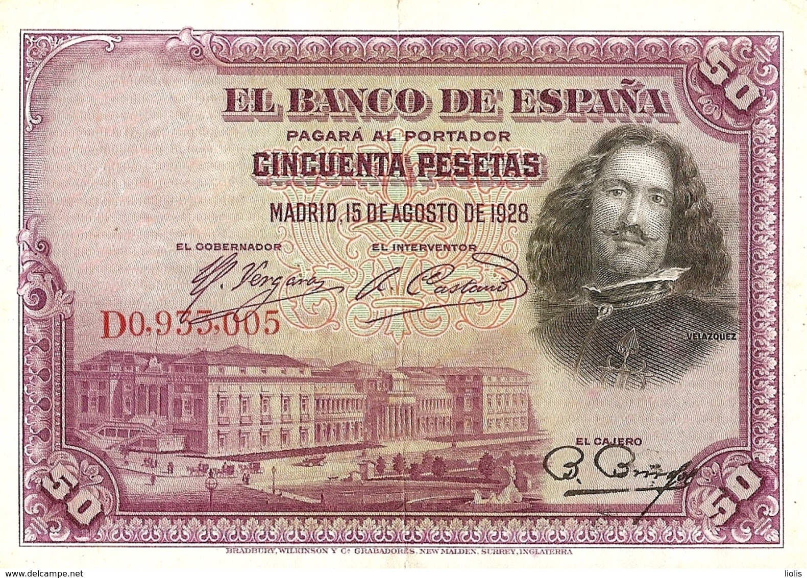 Spain  P-75  50 Pesetsa  1928 - 50 Peseten