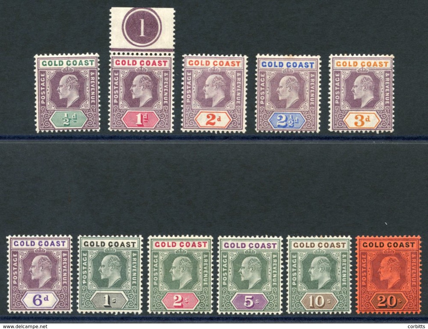 1902 CCA Set, Fine M (10s Tone Spot), SG.38/43. (11) Cat. £400 - Autres & Non Classés