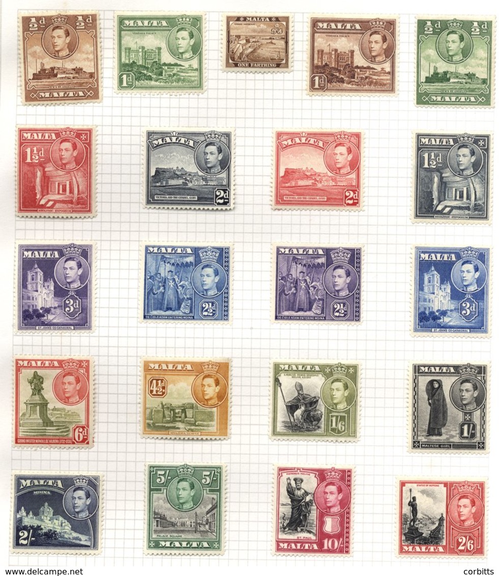 1938-65 M & U Range On Leaves Comprising 1938 Set M, Another Set (less 1/6d) FU, 1948 New Constitution Set M, Another Se - Autres & Non Classés