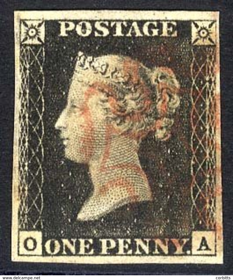 Plate 4 OA, Fine Four Margins, Superb Red MC. - Other & Unclassified