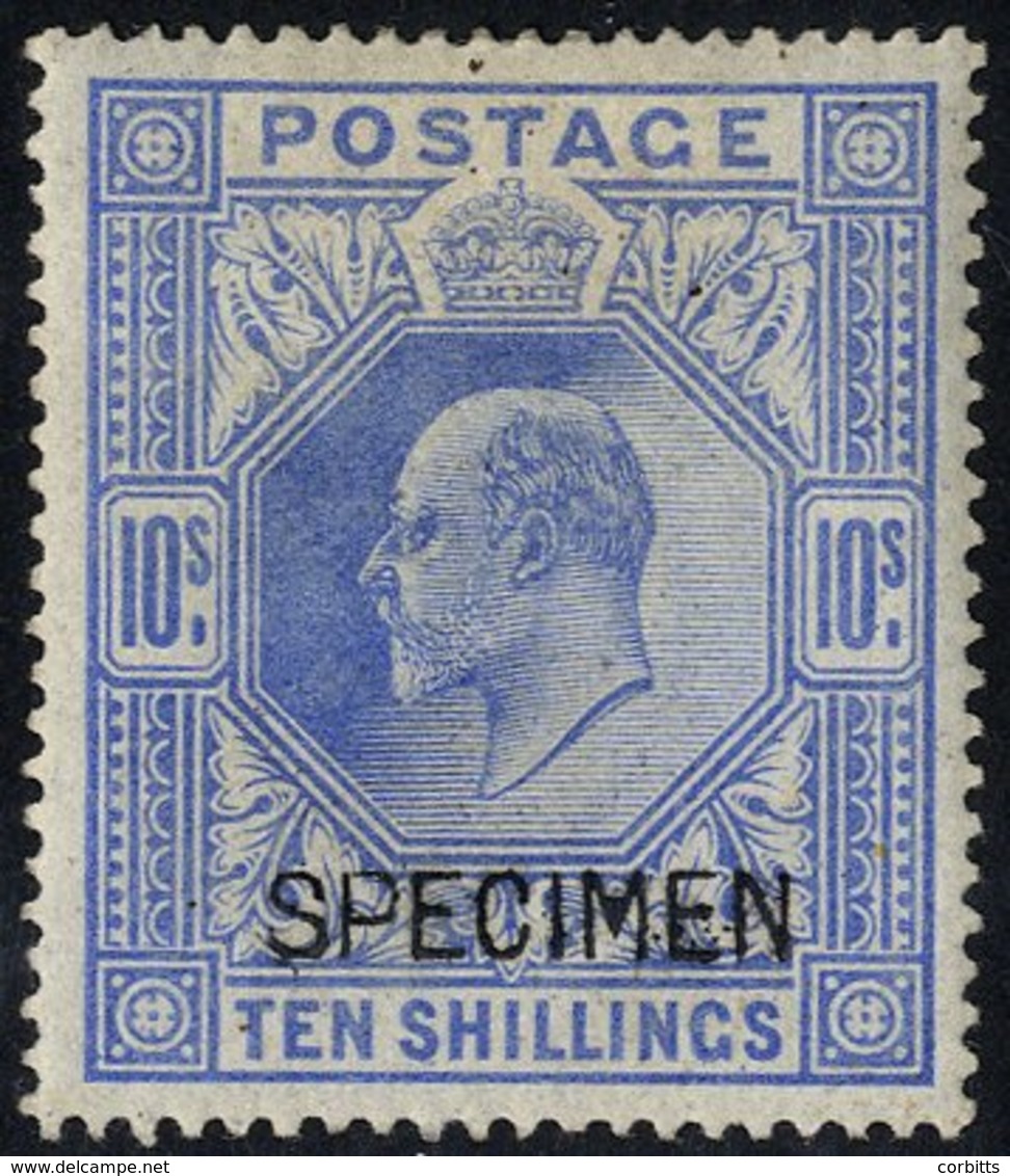 1902 10s Ultramarine Optd SPECIMEN Type 16, Fine M, SG.265s. (1) Cat. £500 - Other & Unclassified