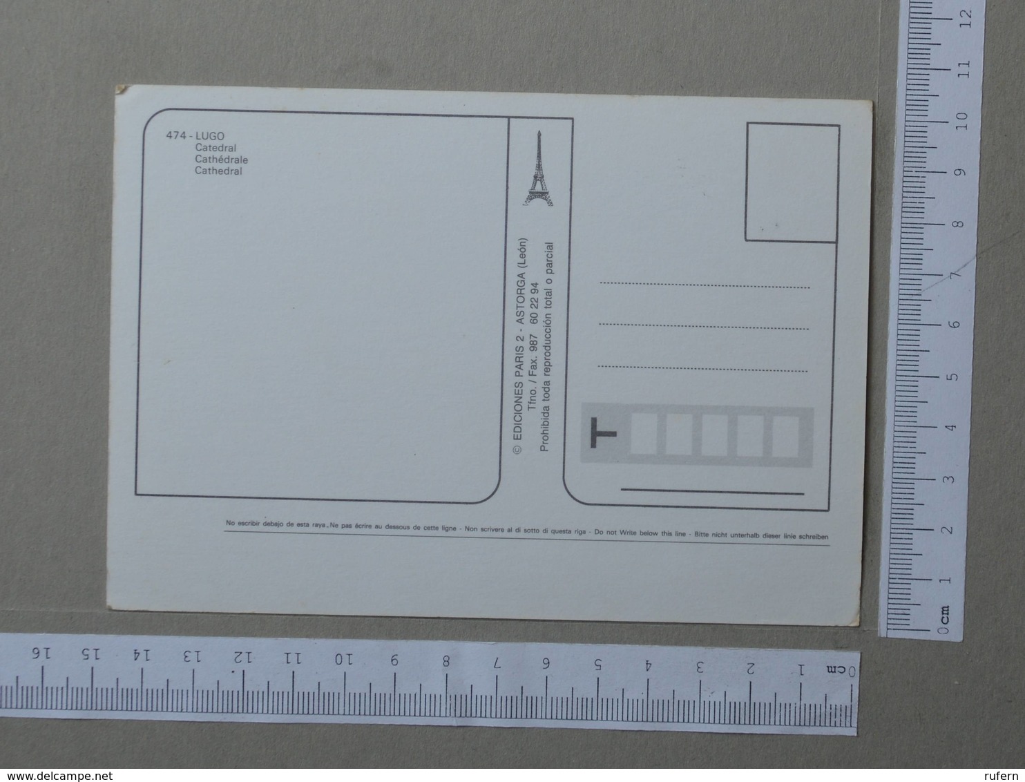 SPAIN - CATEDRAL -  LUGO -   2 SCANS  - (Nº25343) - Lugo