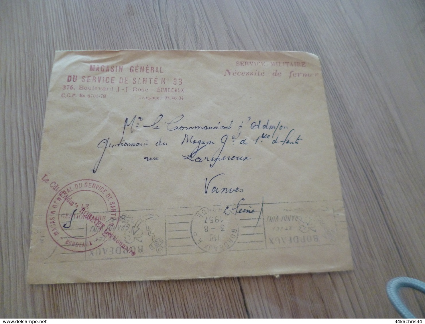 Lettre France Militaria Militaire Postes Aux Armées TOE 30/04/1955 S.P.4.705 - Bolli Militari A Partire Dal 1900 (fuori Dal Periodo Di Guerra)