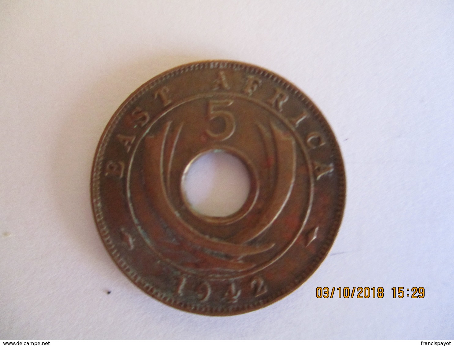 British East Africa: 5 Cents 1942 - British Colony