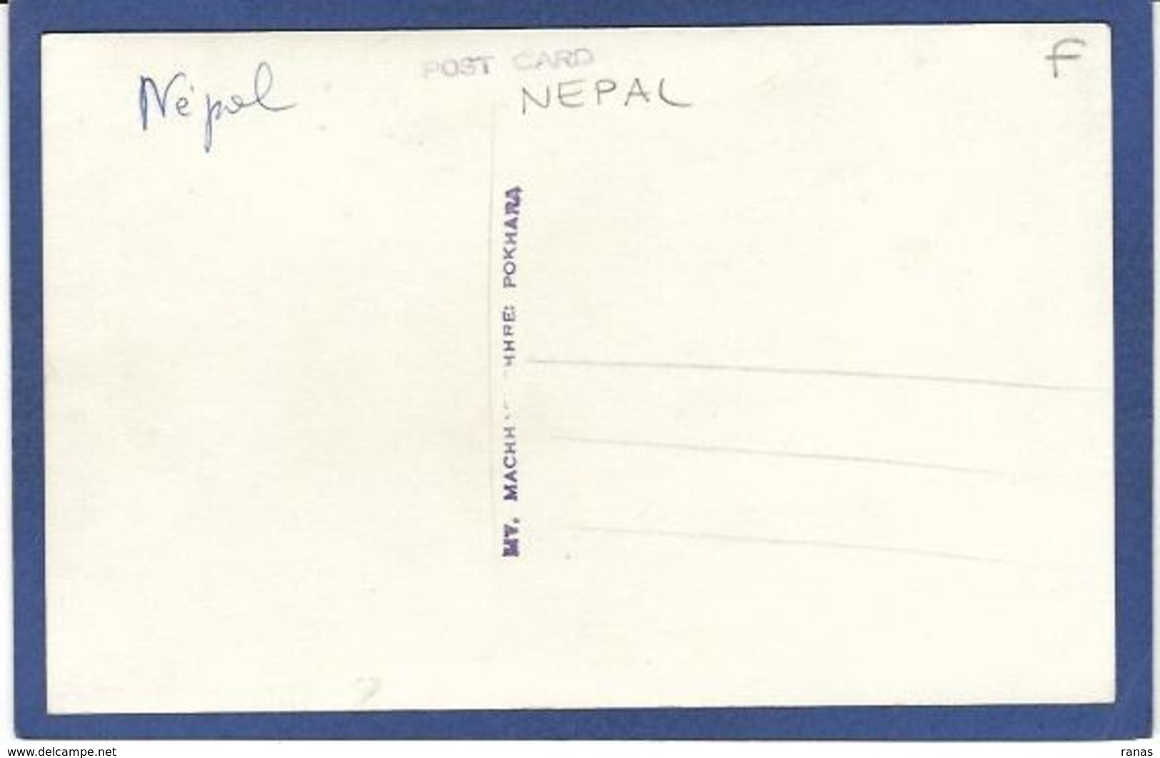 CPA Népal Type Non Circulé Chine China Asie Carte Photo RPPC - Nepal