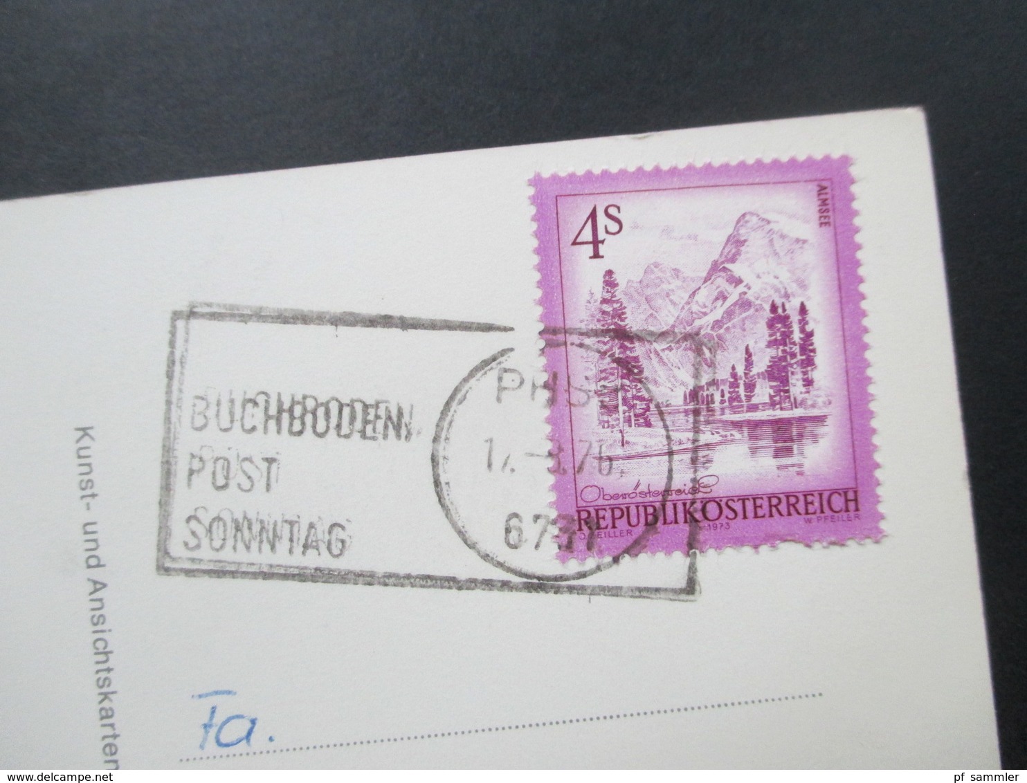 Echtfoto AK Österreich 1976 Stempel Buchboden Post Sonntag - Storia Postale