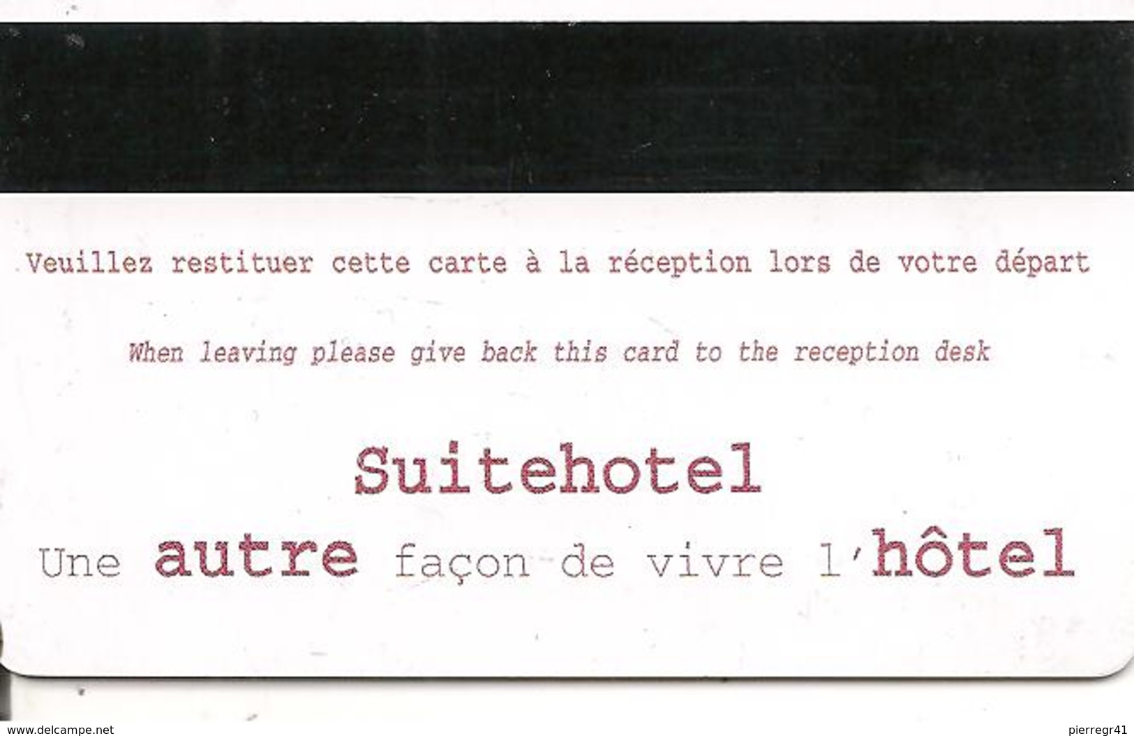 CLE-MAGNETIQUE-SUITE HOTEL-ACCORS HOTEL--TBE - Tarjetas-llave De Hotel