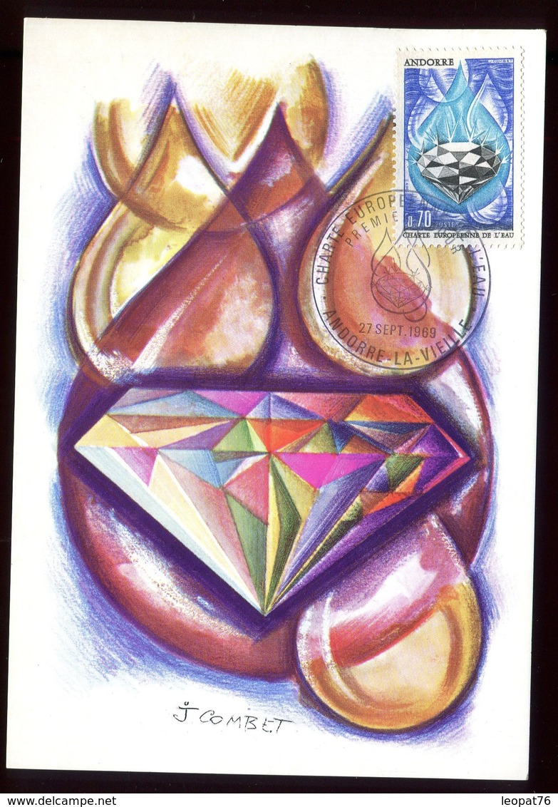 Andorre - Carte Maximum 1969 - Eau / Diamant - O 172 - Cartes-Maximum (CM)