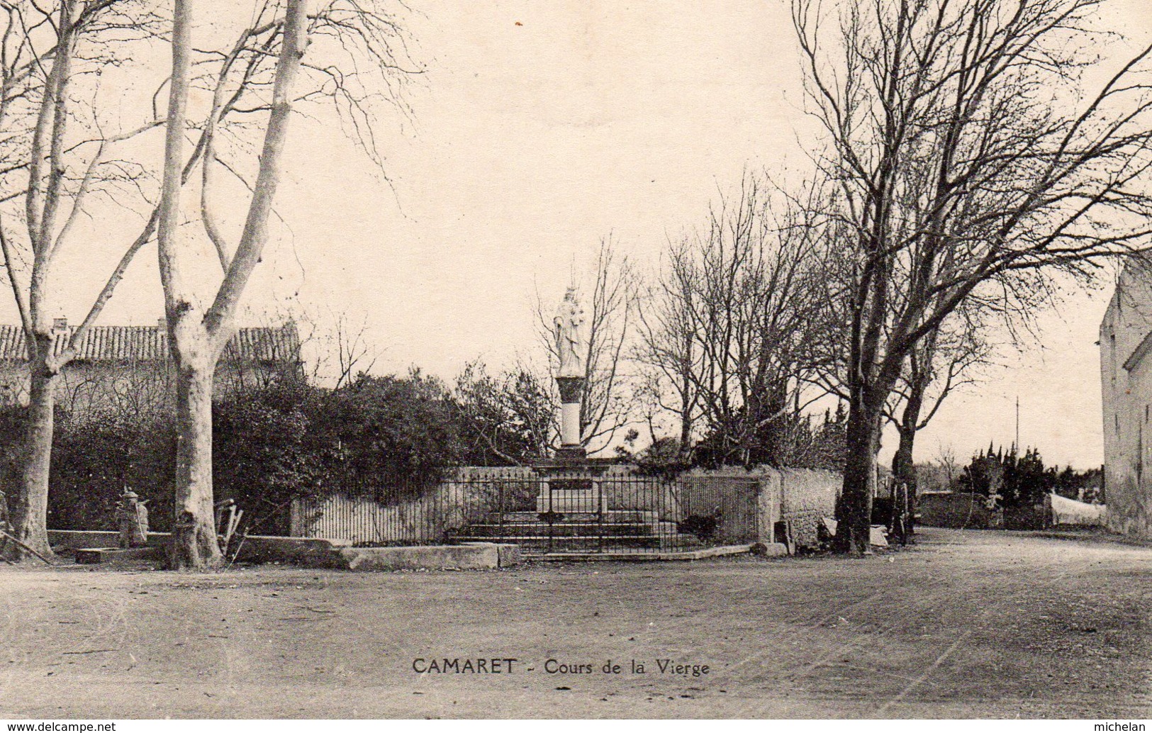 CPA   84   CAMARET---COURS DE LA VIERGE---1916 - Camaret Sur Aigues