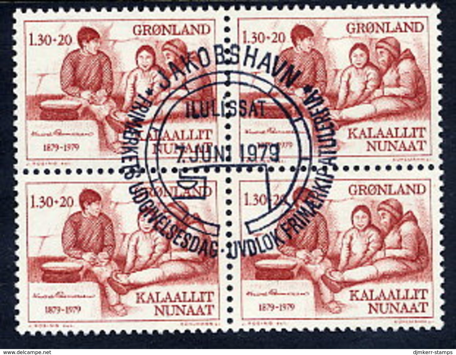 GREENLAND 1979 Rasmussen Centenary In Used  Block Of 4.  Michel 116 - Usati