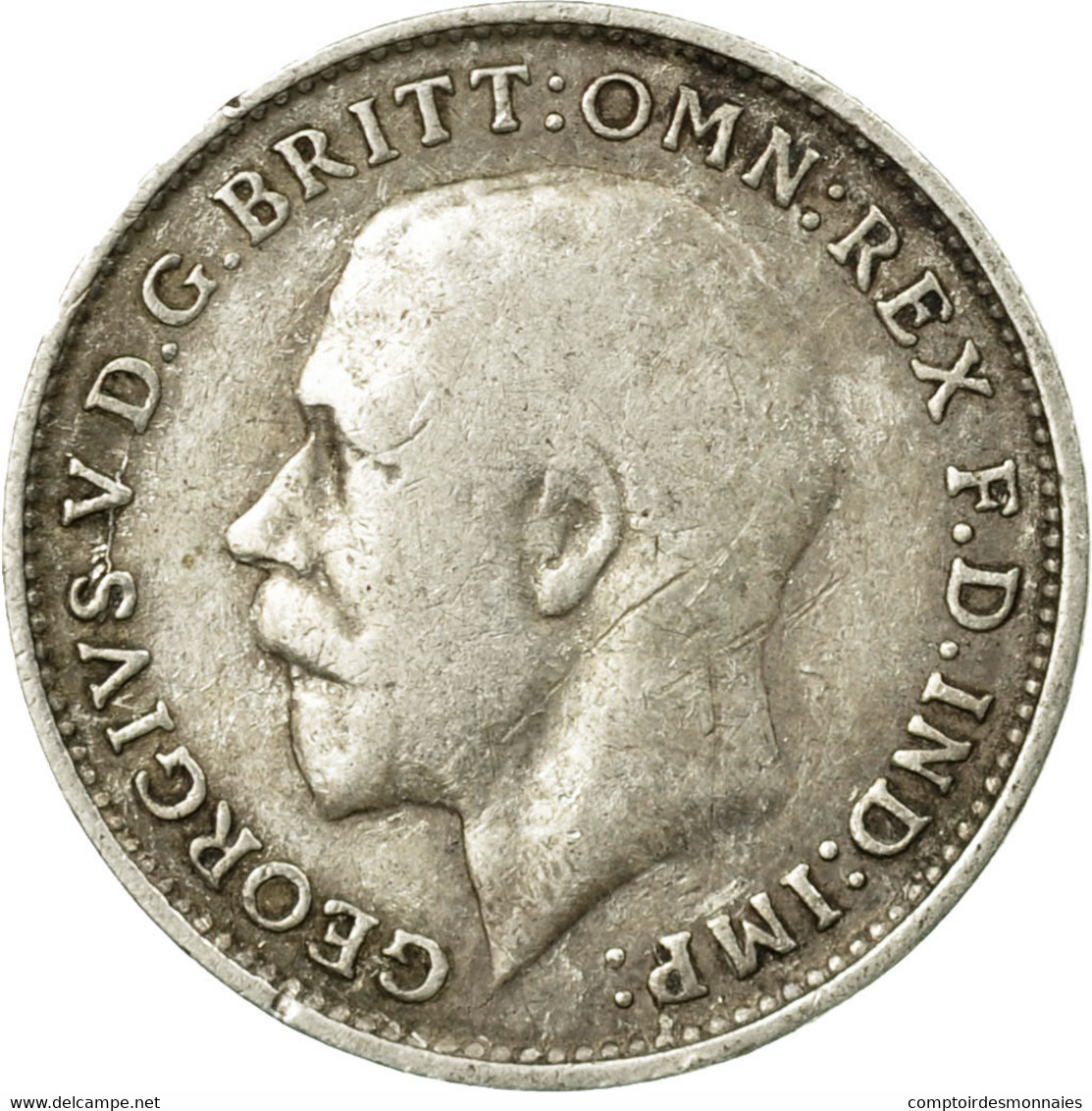 Monnaie, Grande-Bretagne, George V, 3 Pence, 1919, TB+, Argent, KM:813 - F. 3 Pence