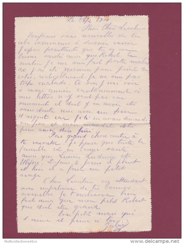051018 GUERRE 14 18 FM - 1915 CARTE LETTRE POINCARE - Briefe U. Dokumente