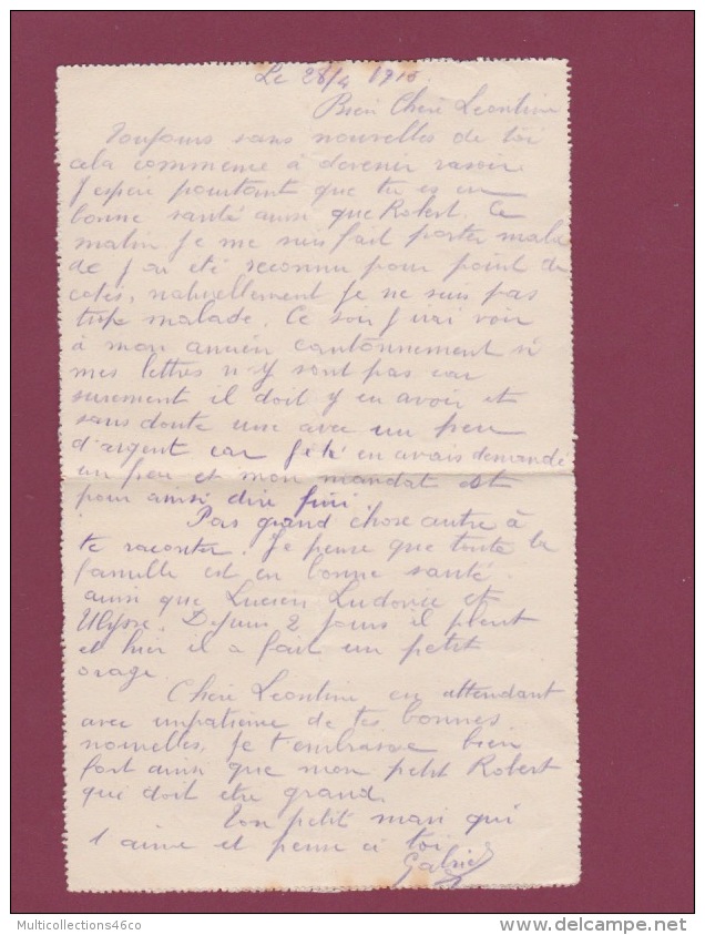 051018 GUERRE 14 18 FM - 1915 CARTE LETTRE POINCARE - Brieven En Documenten