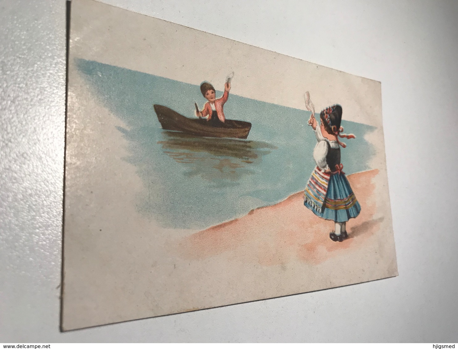 Elly Frank Artist Unsigned Graphic Art Young Couple Boy Girl In Costume Boat WSSB 9129 Post Card Postkarte POSTCARD - Frank, Elly