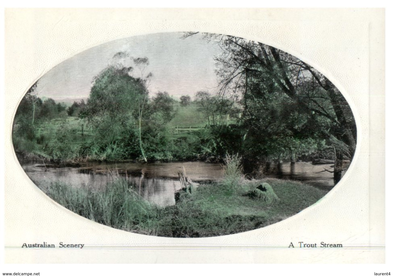 (1000) Australia Very Old Postcard - Scenery - A Trout Stream - Outback