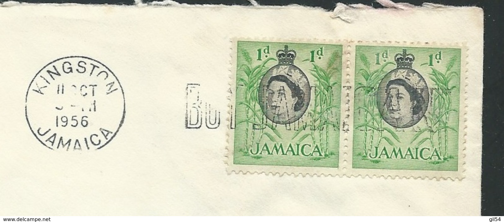 Jamaique - Lettre De Kingston Pour Kingston ( Port Local ) En 1956   Tab13703 - Giamaica (...-1961)