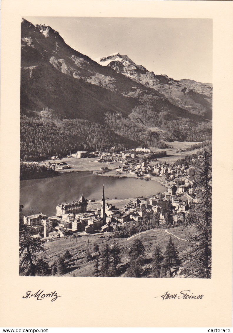 SUISSE,HLVETIA,SWISS,SWITZERLAND,SVIZZERA,SCHWEIZ, GRISONS,SAINT MORITZ,CARTE PHOTO STEINER - St. Moritz