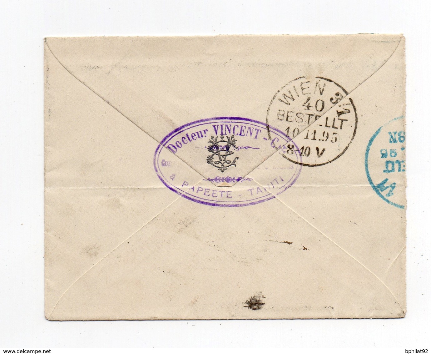 !!! PRIX FIXE : TAHITI, LETTRE DE 1895, CACHET PAPEETE - TAITI POUR VIENNE - Lettres & Documents