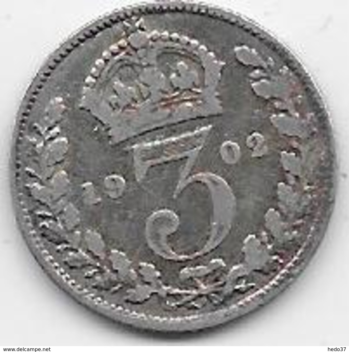 Grande Bretagne - 3 Pence 1902 - Argent - TTB - Andere & Zonder Classificatie