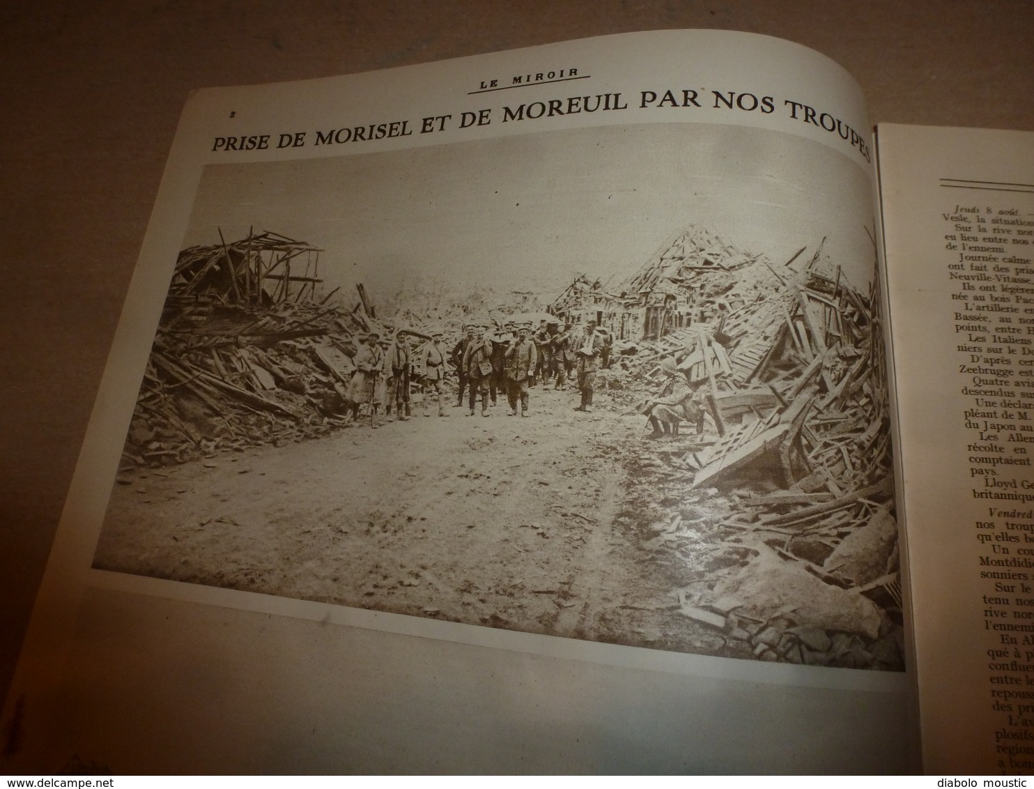 1918 LE MIROIR:Morisel,Moreuil;Les Canadiens Et Australiens à Chaulnes; Les AMEX; Nombreuses Photographies; Etc - French