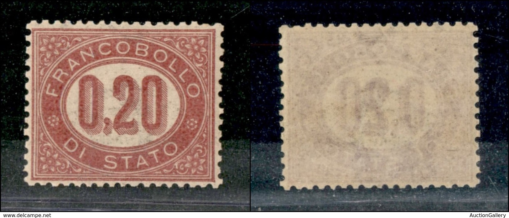 REGNO D'ITALIA - SERVIZIO - 1875 - Servizio - 20 Cent (3) - Gomma Integra - Ottima Centratura (20) - Sonstige & Ohne Zuordnung