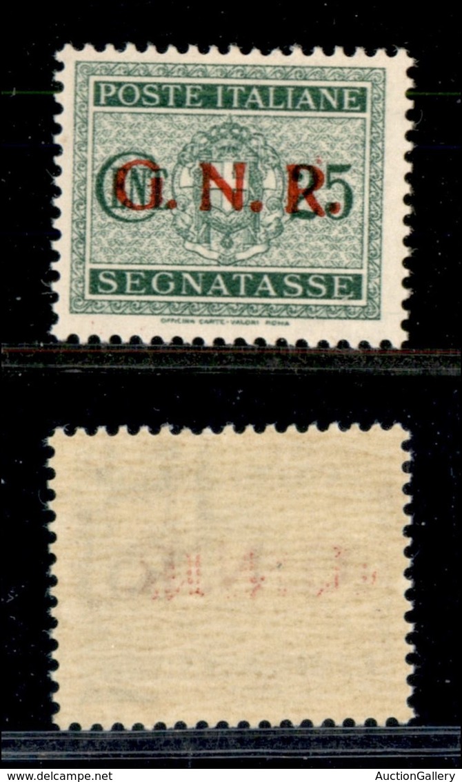 REPUBBLICA SOCIALE  - GNR VERONA - 1944 - 25 Cent Segnatasse (50 Dgb) Con Punto Piccolo Dopo G - Gomma Integra - Cert.AG - Sonstige & Ohne Zuordnung