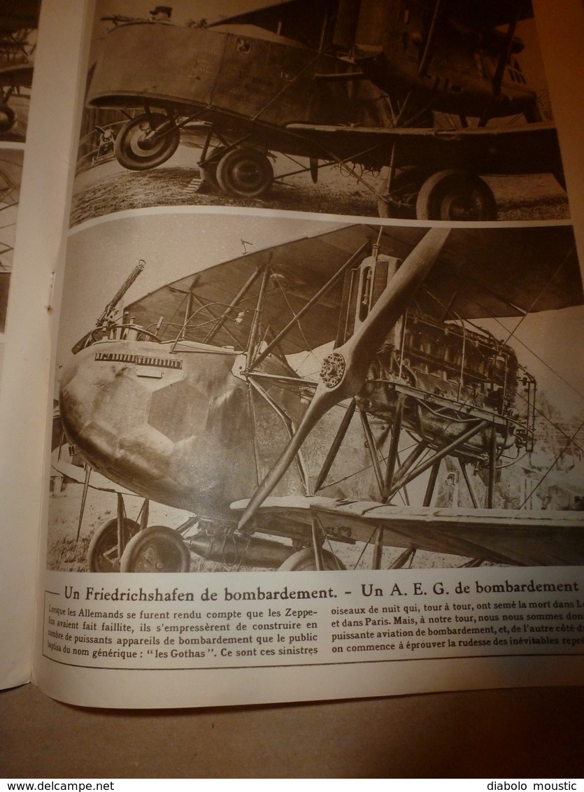 1918 LE MIROIR:Avions Spad,Voisin,Bréguet,Salmson,Caudron,Letord,Friedricchshafen Et AEG Bomb;Les Cloches;Les ARDITI;etc - Français