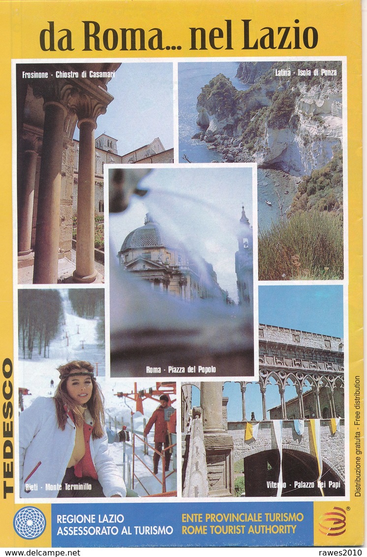 Italien Rom Lazio Stadtplan 1997 (deutsch) Hrsg.: Provinzfremdenverkehrsamt Rom - Rom