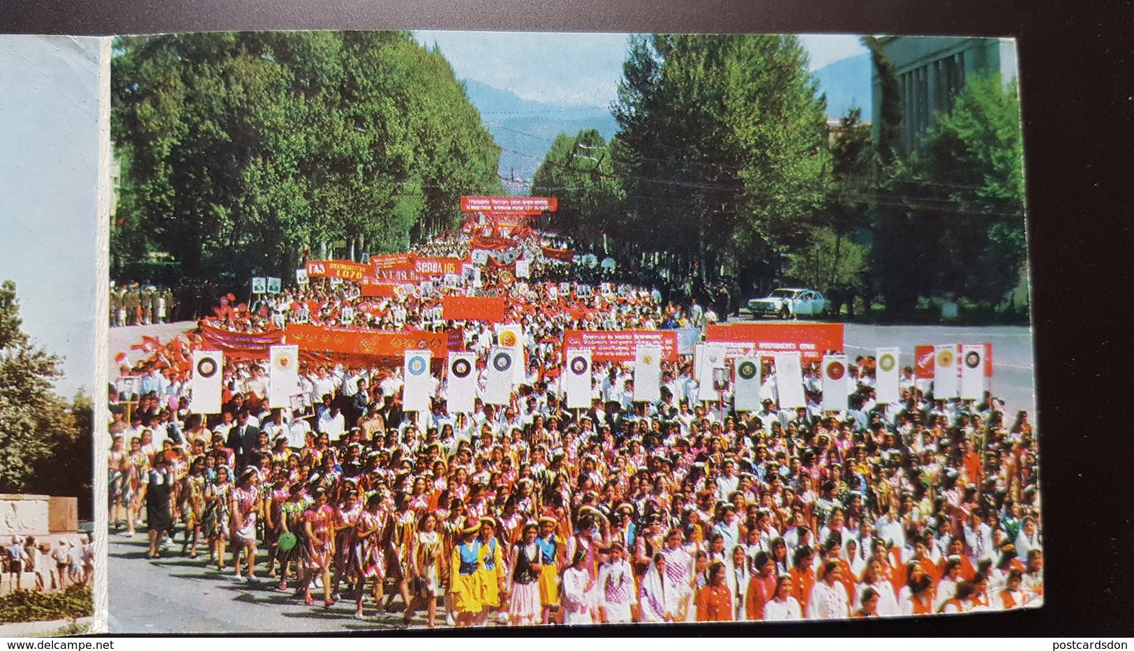 CAPITALS OF SOVIET REPUBLICS. TAJIKISTAN. DUSHANBE. EMBLEM AND FLAG. Lenin Monument. 1972 RARE! - Tagikistan