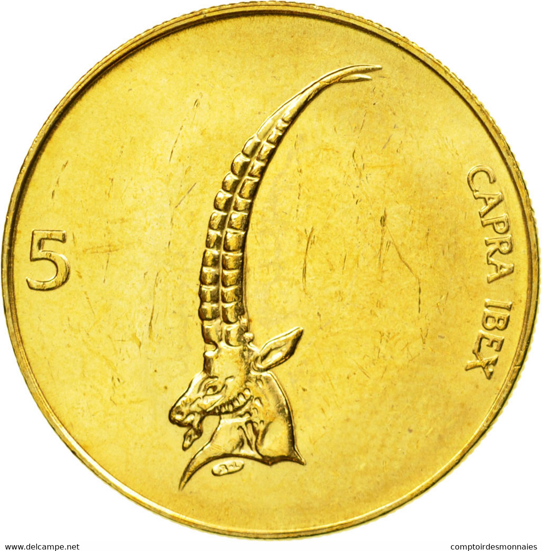 Monnaie, Slovénie, 5 Tolarjev, 2000, SUP, Nickel-brass, KM:6 - Slowenien