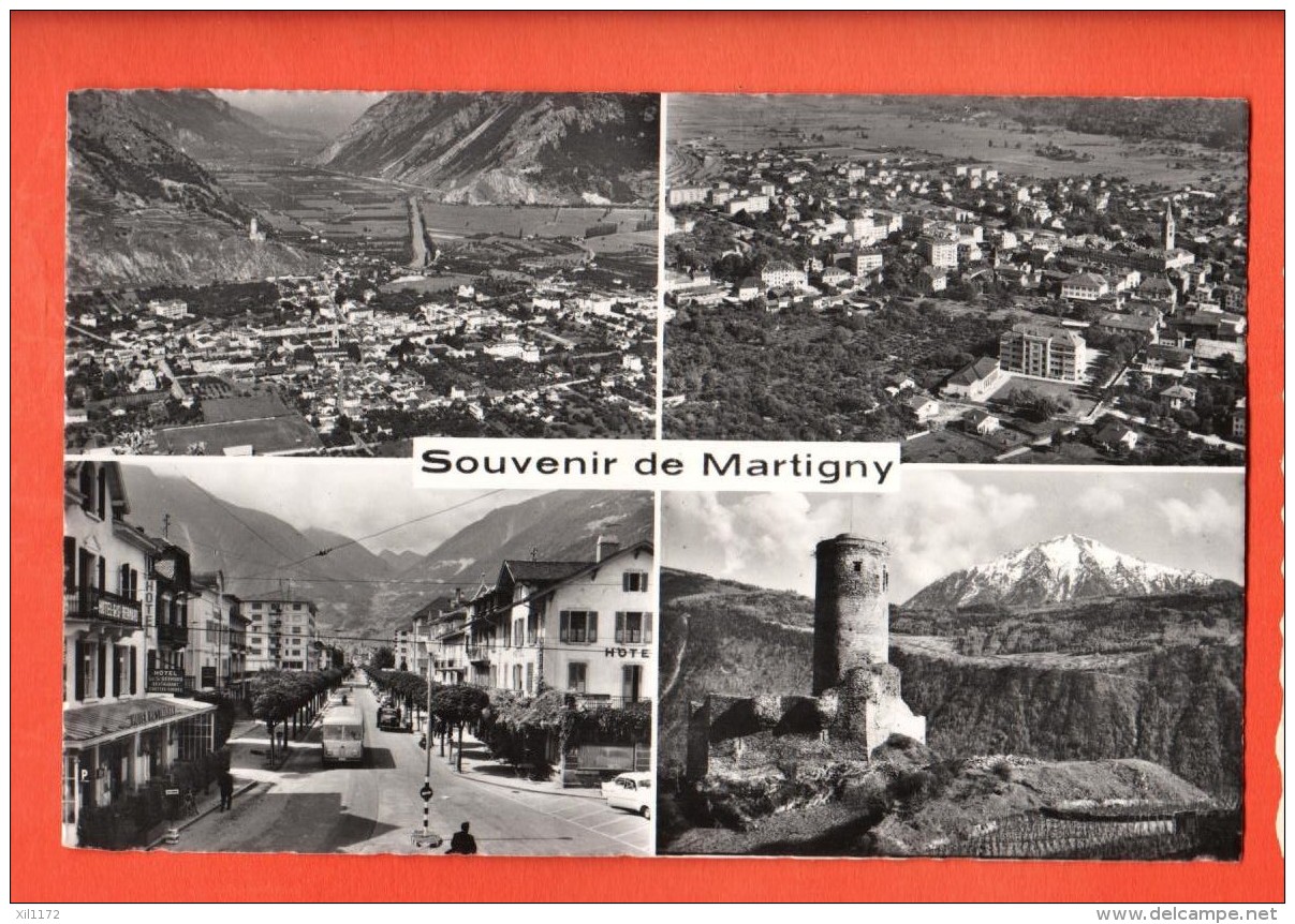 FKC-38 Souvenir De Martigny, Multivues. Non Circulé. Rouge - Martigny