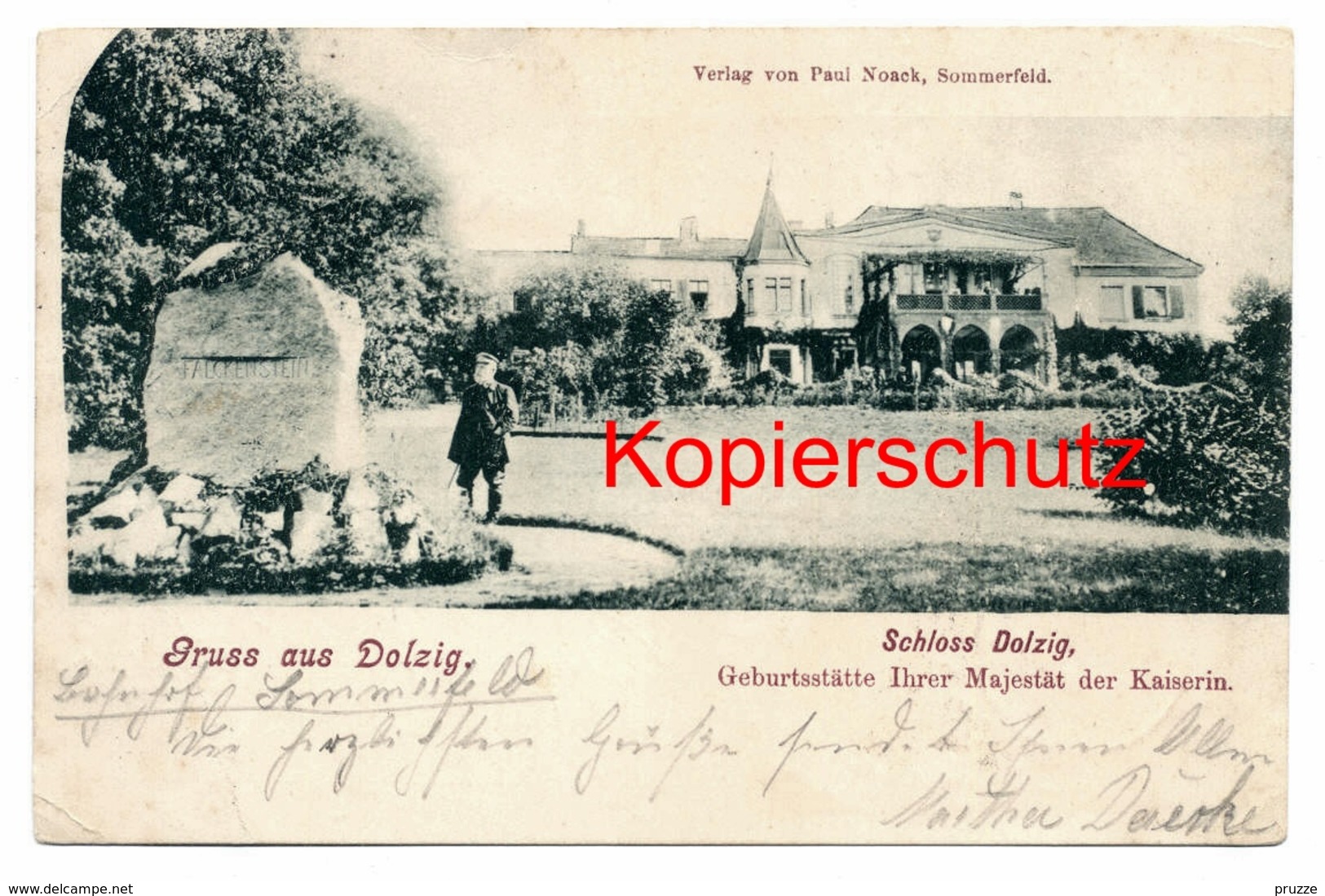 Dolzig 1902, Schloss - Landkreis Sorau - Neumark