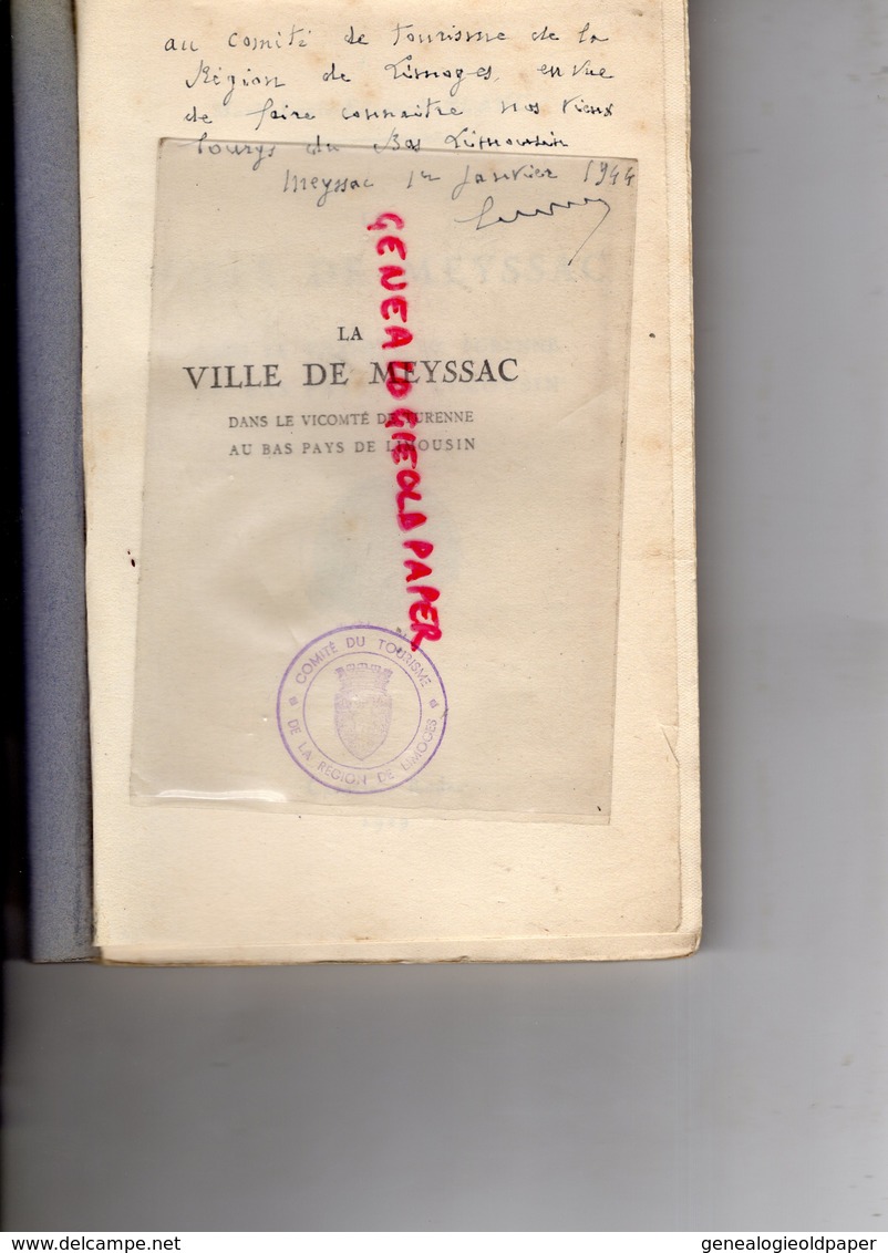 19- MEYSSAC-RARE LA VILLE DE MEYSSAC DANS LE VICOMTE DE TURENNE -LIMOUSIN- MARIE LOUIS EDOUARD BLANC-CARRERE RODEZ 1929- - Railway & Tramway