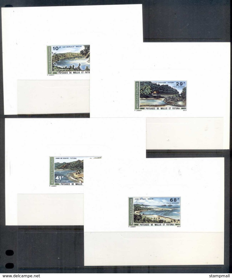 Wallis & Futuna 1975 Landscapes, Proof On Card 6x MUH - Neufs