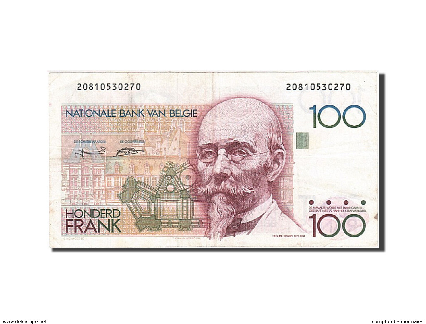 Billet, Belgique, 100 Francs, 1981-1982, Undated (1982-1994), KM:142a, TTB - 100 Francs