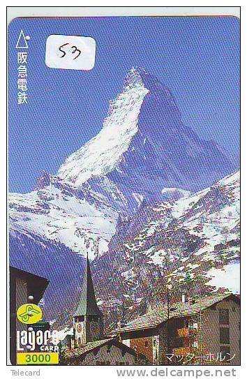 Télécarte Japon * SUISSE Montagne * MATTERHORN * Mountain (53) Japan Phonecard Switzerland Schweiz * - Gebirgslandschaften