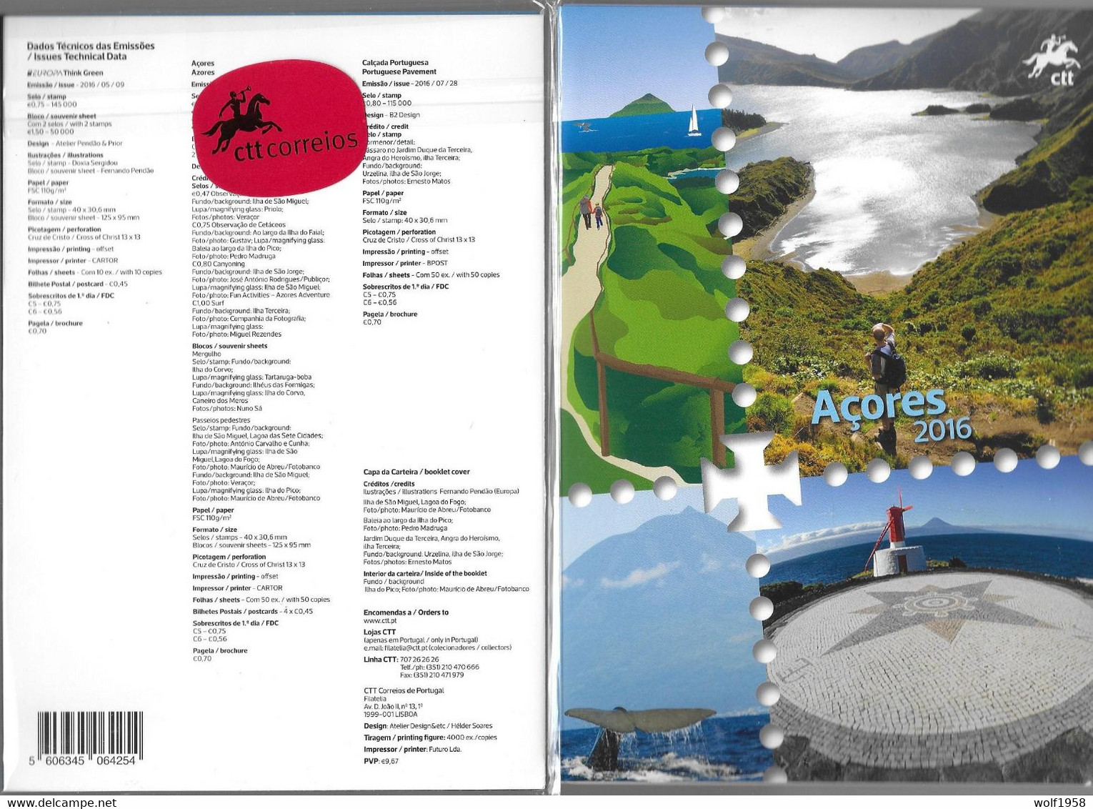 AZORES AZOREN & MADEIRA (PORTUGAL) YEAR BOOKLETs - JAHRESMAPPEN 2016 MNH STAMPS - Booklets