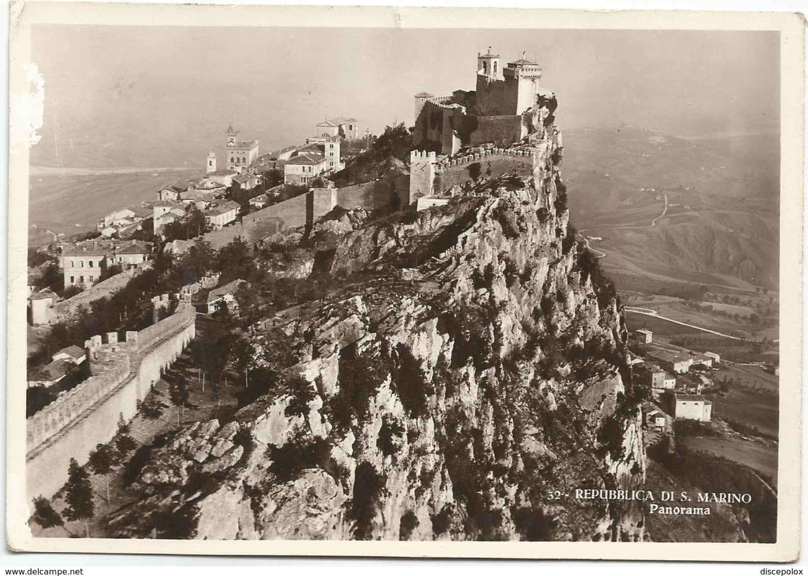 W181 Repubblica Di San Marino - Panorama - 20 Centesimi / Viaggiata 1934 - Briefe U. Dokumente